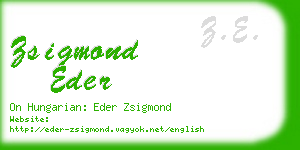 zsigmond eder business card